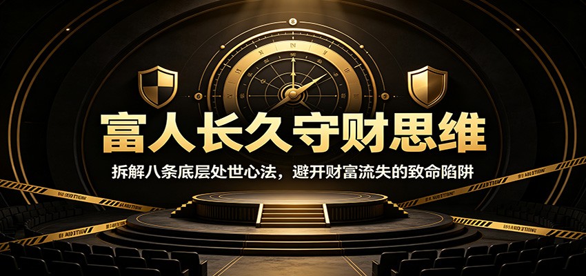 富人长久守财思维：拆解八条底层处世心法，避开财富流失的致命陷阱-天梦资源网