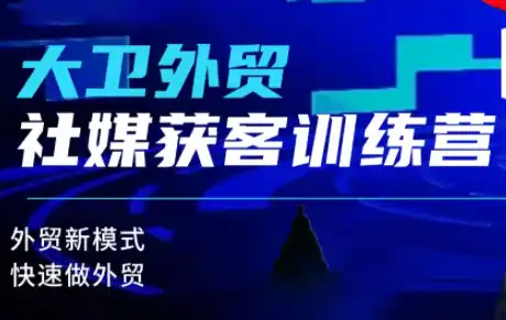 大卫老师·外贸社媒获客独家训练营(更新8月)-天梦资源网