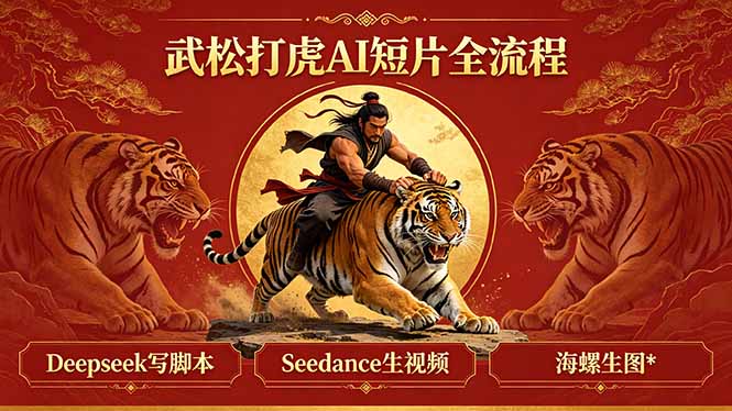 武松打虎AI短片全流程：Deepseek写脚本+Seedance生视频+海螺生图-天梦资源网