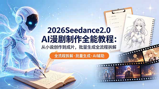 2026Seedance2.0 AI制作全能教程：从小说创作到成片，批量生成全流程拆解-天梦资源网