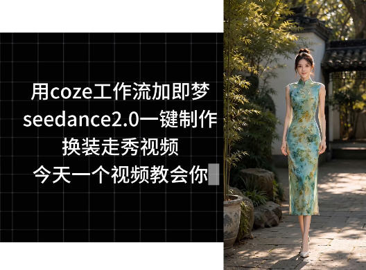 用coze工作流加即梦seedance2.0一键制作换装走秀视频，今天一个视频教会你-天梦资源网