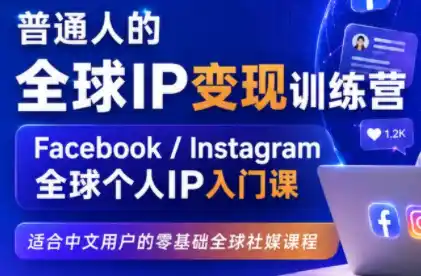 建立海外社媒底层逻辑，打造能变现的个人IP-天梦资源网
