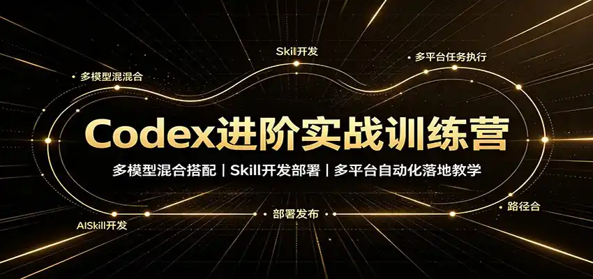 Codex进阶实战训练营：多模型混合搭配，Skill开发部署，多平台自动化落地教学-天梦资源网