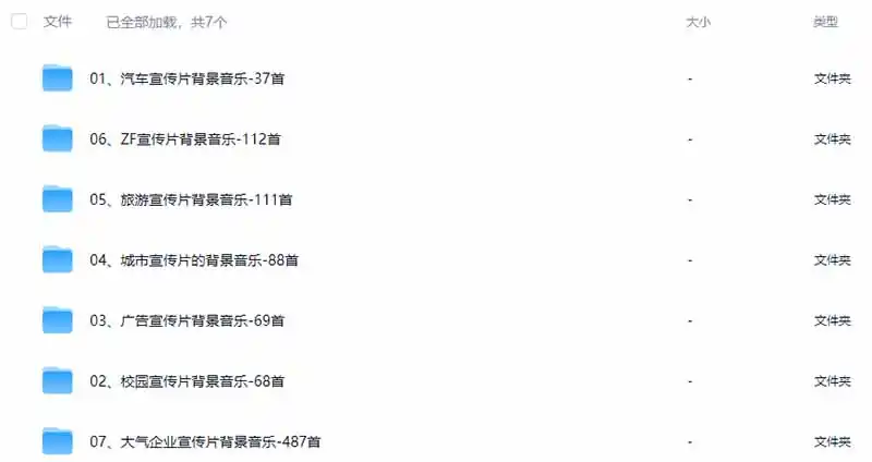 图片[3]-某宝付费购买，常用6G音效合集！970+首宣传片背景音乐，无版权可商用大气素材，分类清晰，高质量内容-天梦资源网