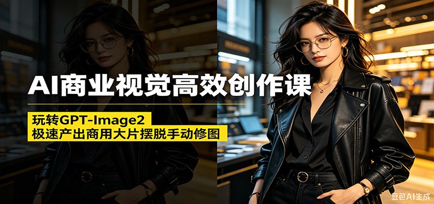 AI商业视觉高效创作课：玩转GPT-Image2，极速产出商用大片摆脱手动修图(更新)-天梦资源网