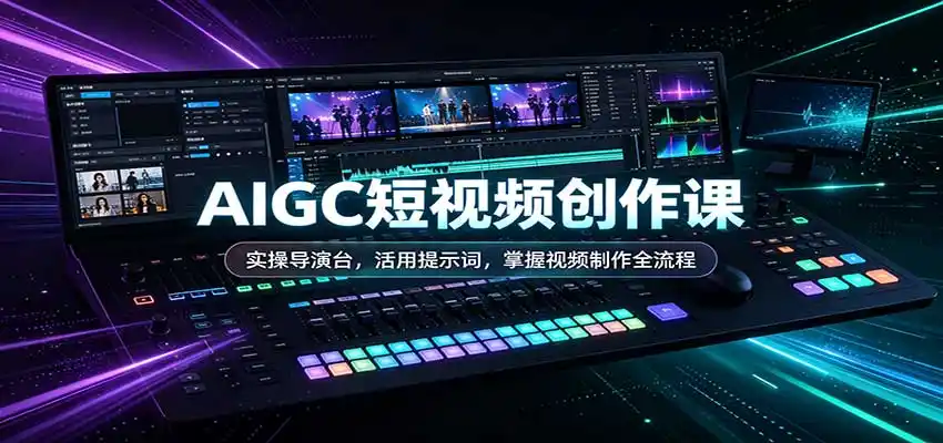 AIGC短视频创作课：实操导演台，活用提示词，掌握视频制作全流程-天梦资源网