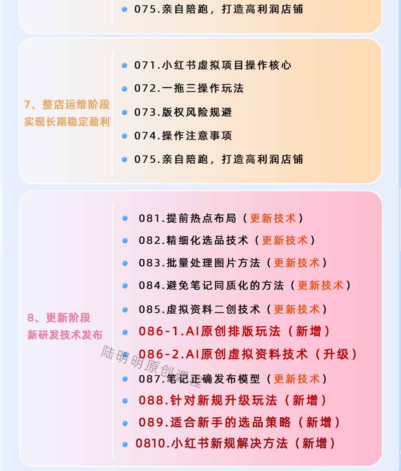 图片[4]-小红书虚拟项目特训班9.0，全面拥抱AI，批量产出原创PPT货源，单品/单店纯利润几万到几十W-天梦资源网