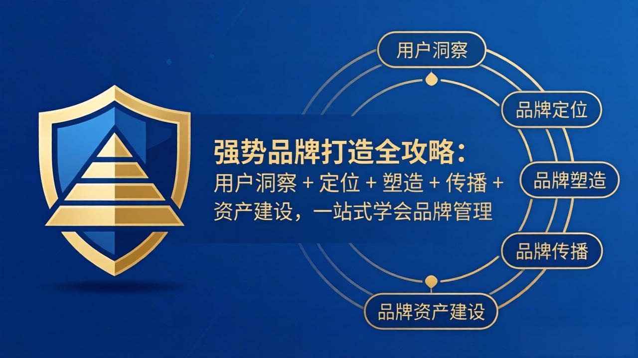 强势品牌打造全攻略：用户洞察 + 定位 + 塑造 + 传播 + 资产建设，一站式学会品牌管理-天梦资源网