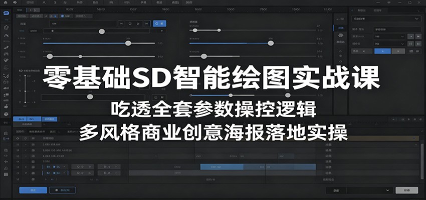 零基础SD智能绘图实战课：吃透全套参数操控逻辑，多风格商业创意海报落地实操-天梦资源网