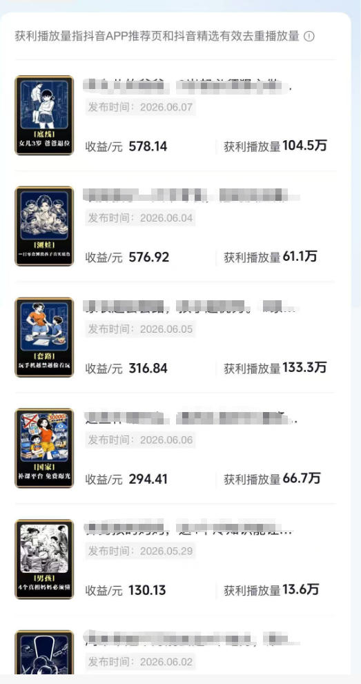 抖音某博主的育儿Ai视频全流程0-1实操，伙伴计划+分成计划+商单收徒等多种收益，日入300+-天梦资源网