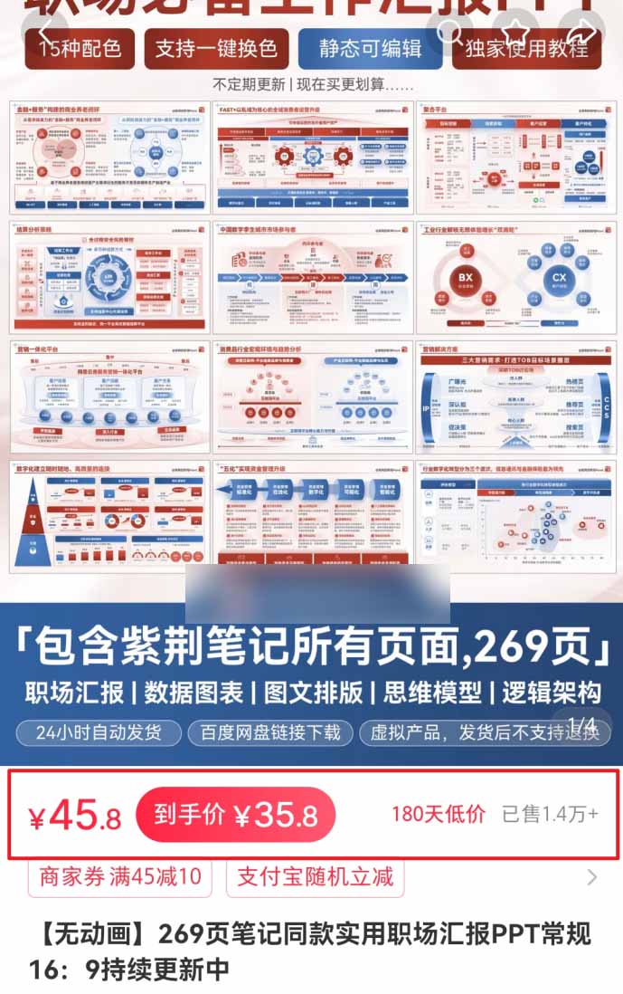 小红书虚拟项目特训班9.0，全面拥抱AI，批量产出原创PPT货源，单品/单店纯利润几万到几十W-天梦资源网