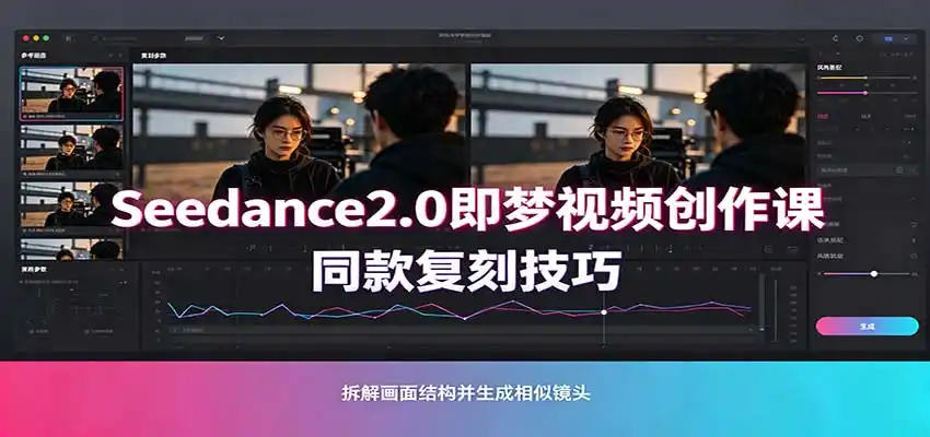 Seedance2.0即梦视频创作课：剧本式视频制作，同款复刻技巧，多行业案例落地教学-天梦资源网