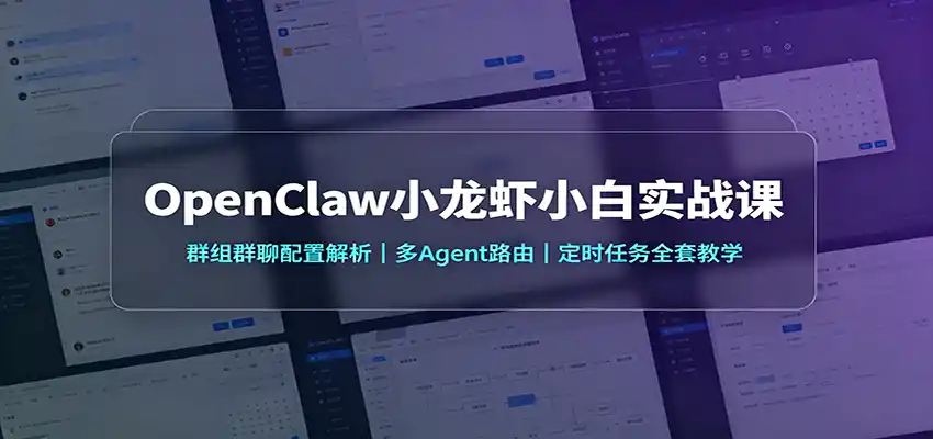 OpenClaw小龙虾小白实战课：群组群聊配置解析，多Agent路由，定时任务全套教学-天梦资源网