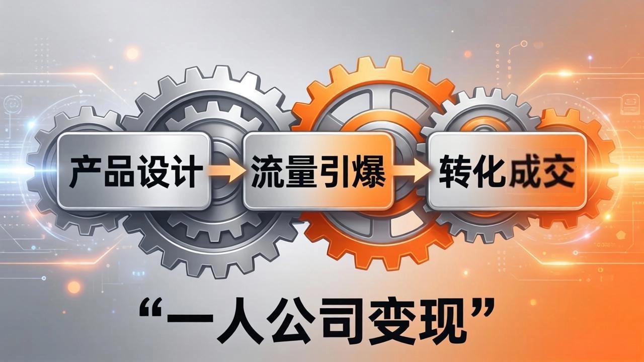一人公司变现全攻略：产品设计+流量引爆+转化成交，打造不受年龄限制的长期事业-天梦资源网