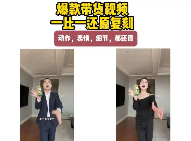 AI带货视频复刻，一比一还原加二创，动作，表情，细节，都还原，新手也能直接套用-天梦资源网