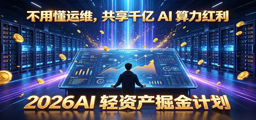 不用懂运维，共享千亿 AI 算力红利，2026AI 轻资产掘金计划-天梦资源网