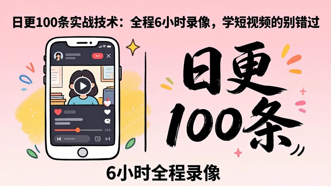 某工作坊东莞2026年4月12线下课：日更100条实战：全程6小时录像，学短视频的别错过-天梦资源网