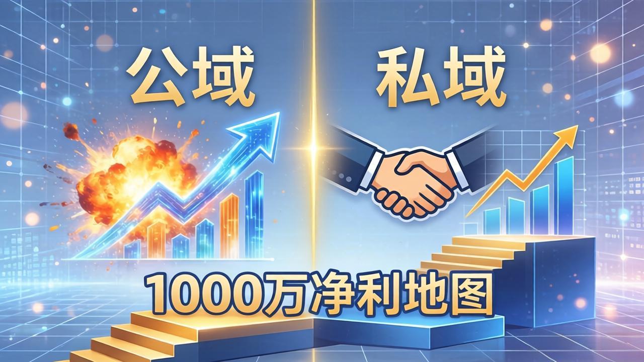 公域玩命出爆款，私域悄悄做成交：这套AI内训课，2026给你打通1000万净利的地图-天梦资源网