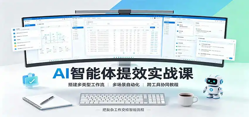 AI智能体提效实战课：搭建多类型工作流，多场景自动化，跨工具协同教程-天梦资源网