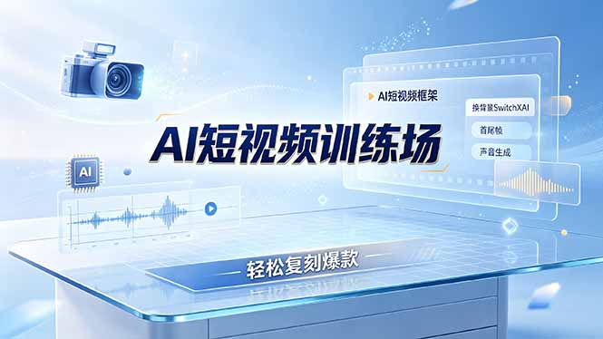 老陈AI短视频训练场：AI短视频框架+换背景SwitchXAI+首尾帧+声音生成，轻松复刻爆款-天梦资源网