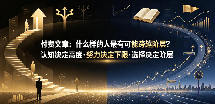 付费文章：什么样的人最有可能跨越阶层？认知决定高度·努力决定下限·选择决定阶层-天梦资源网