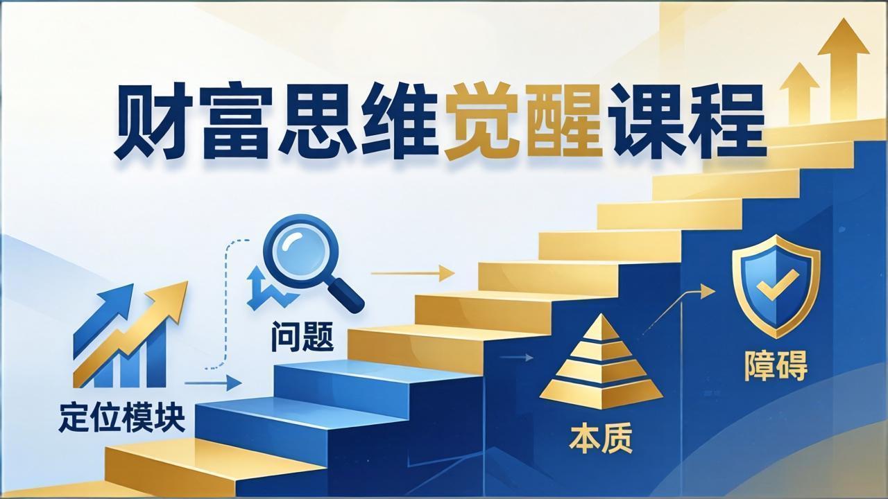 财富思维觉醒第十期：3天大课四大模块，精准定位问题看清本质，扫清人生障碍-天梦资源网