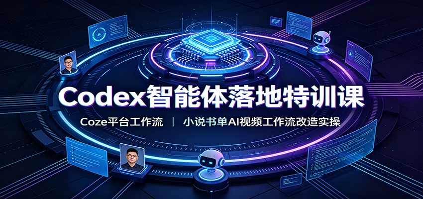Codex智能体落地特训课：Coze平台工作流，小说书单AI视频工作流改造实操-天梦资源网