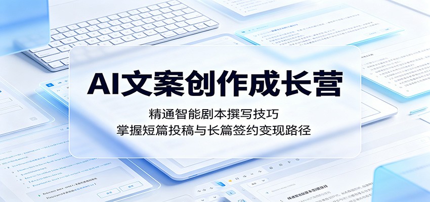 AI文案创作成长营：精通智能剧本撰写技巧，掌握短篇投稿与长篇签约变现路径-天梦资源网