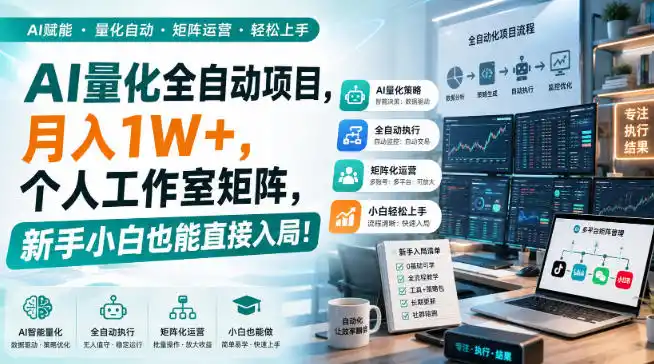 AI黄金量化玩法，新手低成本入局的最佳跳板，月收益轻松万元！-天梦资源网