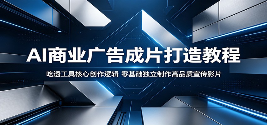 AI商业广告成片打造教程：吃透工具核心创作逻辑，零基础独立制作高品质宣传影片-天梦资源网