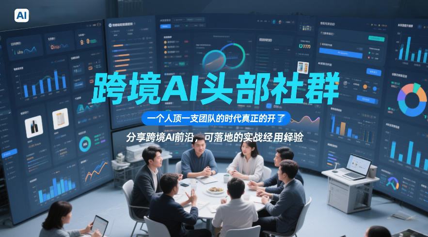 跨境AI头部社群，一个人顶一支团队的时代真正的开始了，分享跨境AI前沿，可落地的实战经验(更新5月23日)-天梦资源网