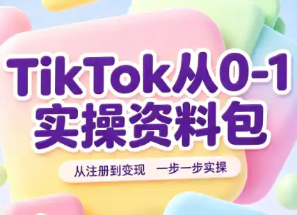 TikTok从0-1实操资料包：养号SOP+爆款公式+投流手册-天梦资源网
