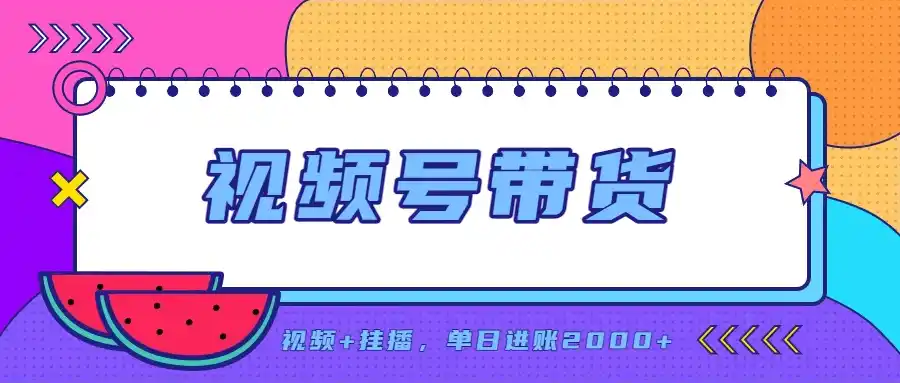 日入2000+的副业，视频号带货，一部手机改写人生篇章，无需投资-天梦资源网