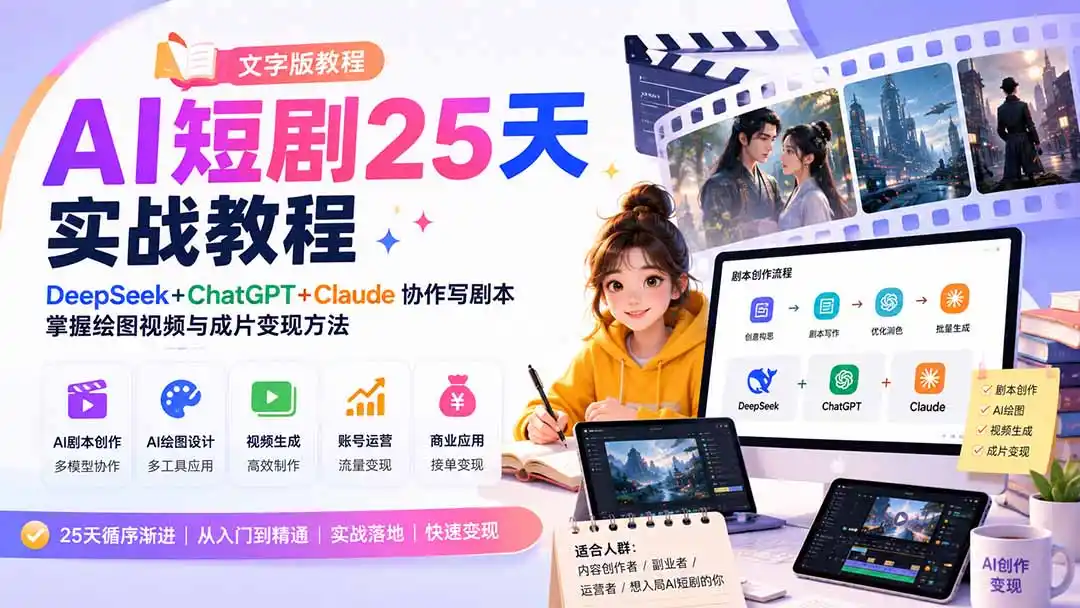 AI短剧25天实战教程(文字版教程-天梦资源网