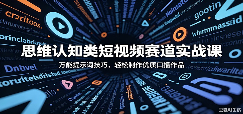 思维认知类短视频赛道实战课：万能提示词技巧，轻松制作优质口播作品-天梦资源网