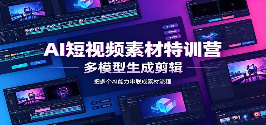 AI短视频素材特训营：Codex本地部署实操，多模型生成剪辑，爆量素材挖掘教学-天梦资源网