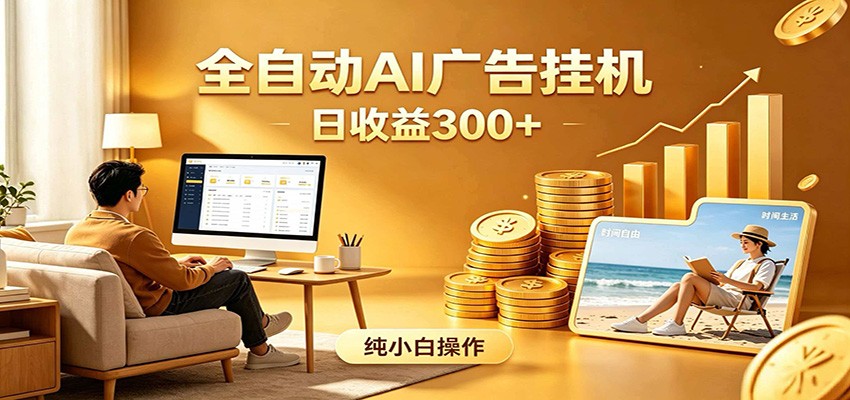 AI风口项目，全程解放双手，后台自动运行赚取收益，每天稳定收益300+-天梦资源网