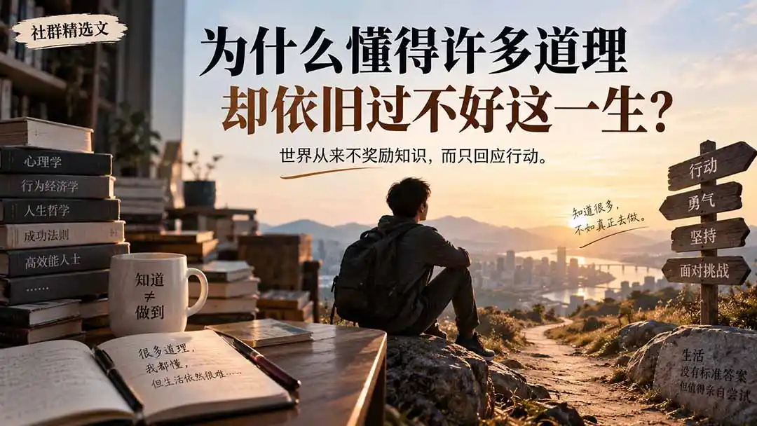 社群精选文：为什么懂得许多道理却依旧过不好这一生？-天梦资源网
