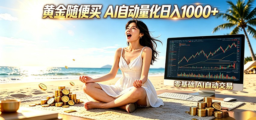 黄金随便买？AI自动外汇量化交易 在家当皇帝 日入1000+-天梦资源网