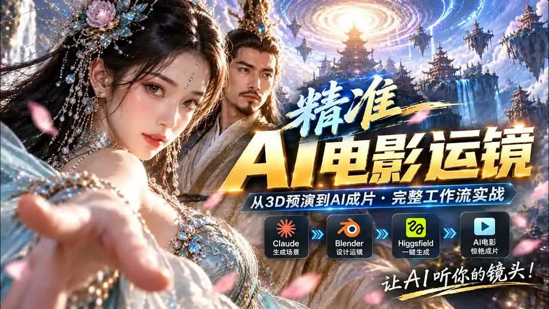 AI视频终于能精准运镜了！Claude + Blender + Higgsfield 免费插件实测-天梦资源网