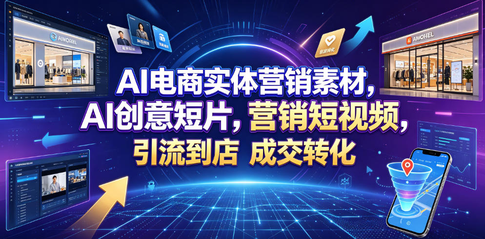 AI电商实体营销素材，AI创意短片，高效打造营销短视频，轻松引流到店，稳定提升门店客流与成交转化-天梦资源网