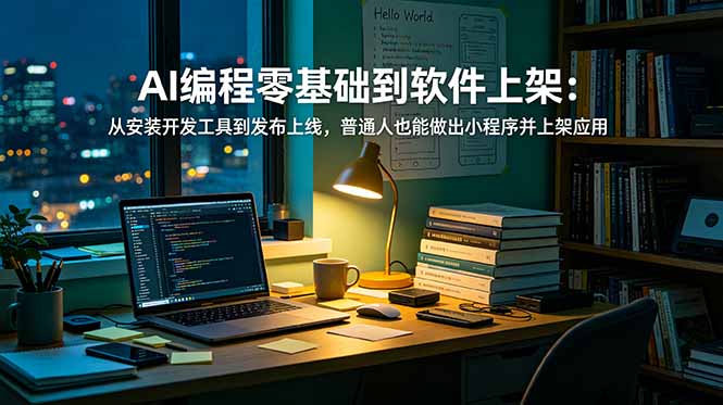 AI编程零基础到软件上架：从安装开发工具到发布上线，普通人也能做出小程序并上架应用商店-天梦资源网