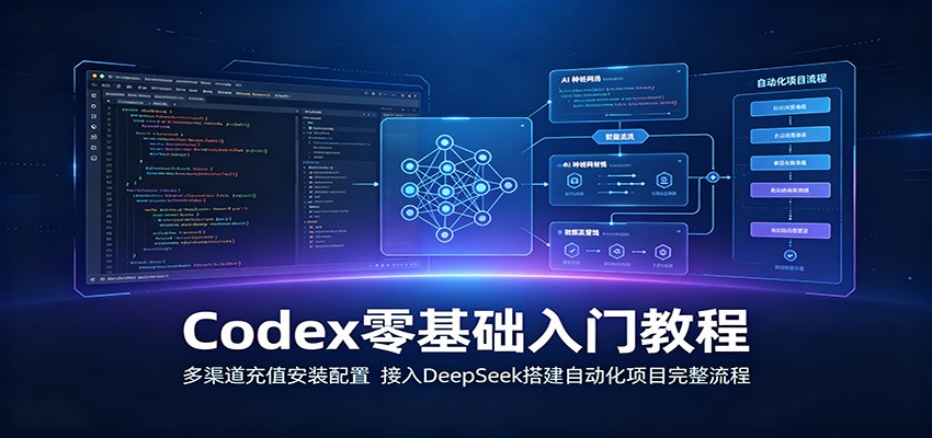 Codex零基础入门教程：多渠道充值安装配置，接入DeepSeek搭建自动化项目完整流程-天梦资源网