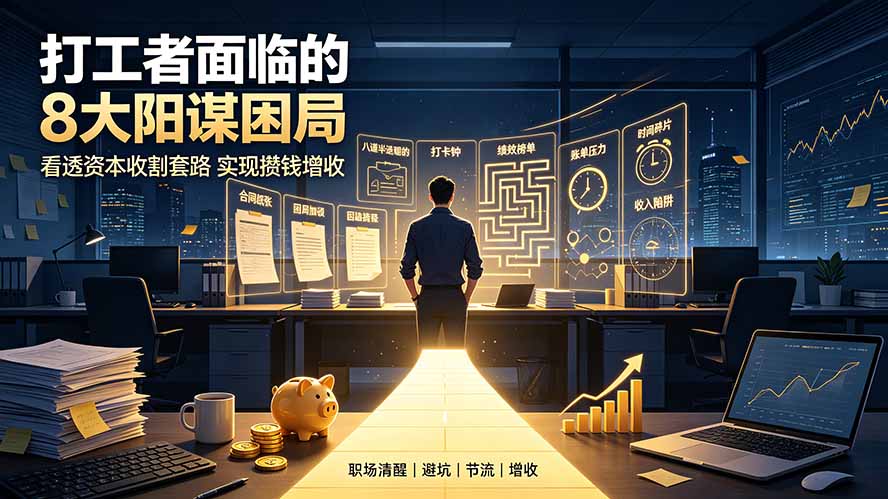 付费文章：打工者面临的8大阳谋困局，看透资本收割套路实现攒钱增收-天梦资源网