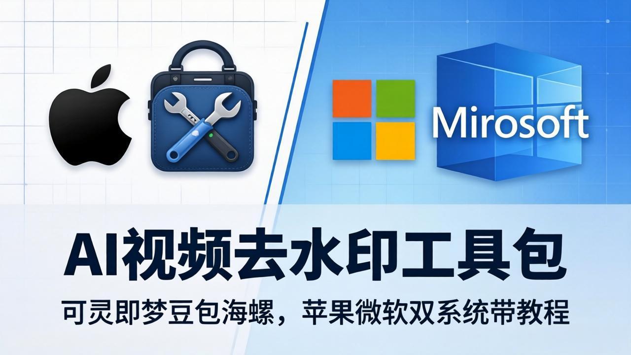 AI视频去水印工具包：可灵即梦豆包海螺，苹果微软双系统带教程-天梦资源网