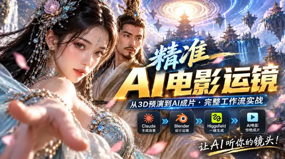 AI视频终于能精准运镜了！Claude+Blender+Higgsfield免费插件实测-天梦资源网