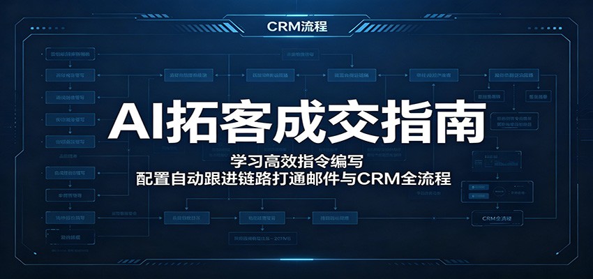 AI拓客成交指南：学习高效指令编写，配置自动跟进链路打通邮件与CRM全流程-天梦资源网
