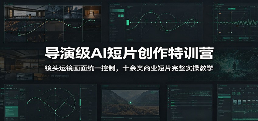 导演级AI短片创作特训营：镜头运镜画面统一控制，十余类商业短片完整实操教学(更新)-天梦资源网