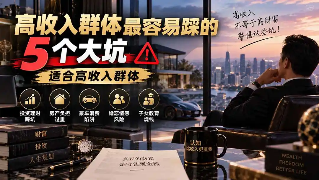 付费文章：高收入群体最容易踩的5个大坑，适合高收入群体-天梦资源网