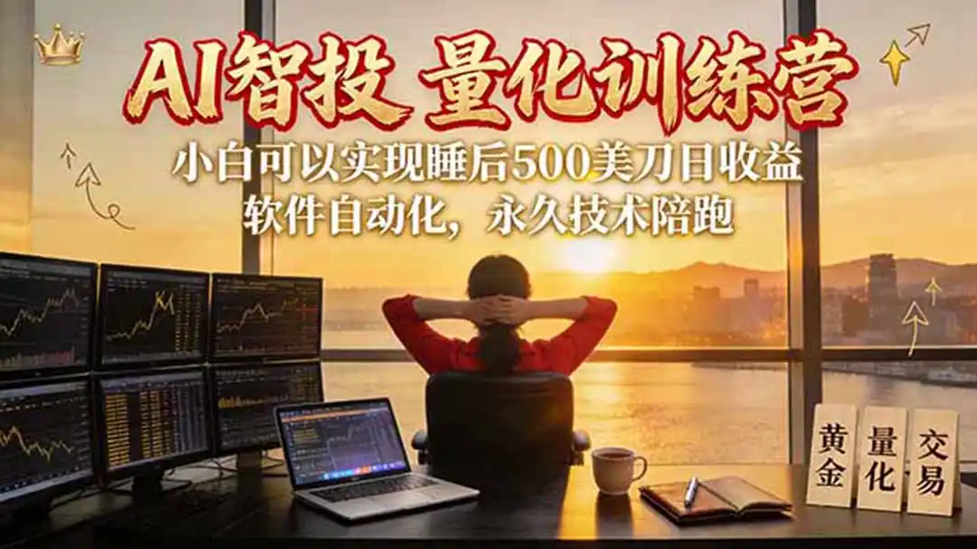 AI智投EA量化训练营【第三期】，多策略智投+防爆技术+趋势分析 ，轻松上手，矩阵放大，长期稳定。-天梦资源网
